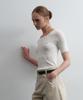 NON AND NON Half Sleeve Slim Knit Top_Nhkn5236