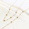 14K Gold-Plated Stainless Steel Set Necklace Bracelet Heart-Shaped Trendy Engagement Anniversary Wedding Party Gift