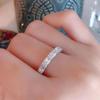 Huitan Sparkling Square Cubic Zirconia Rings for Women Exquisite Bride Wedding Ceremony Party Rings Fashion Contracted Jewelry