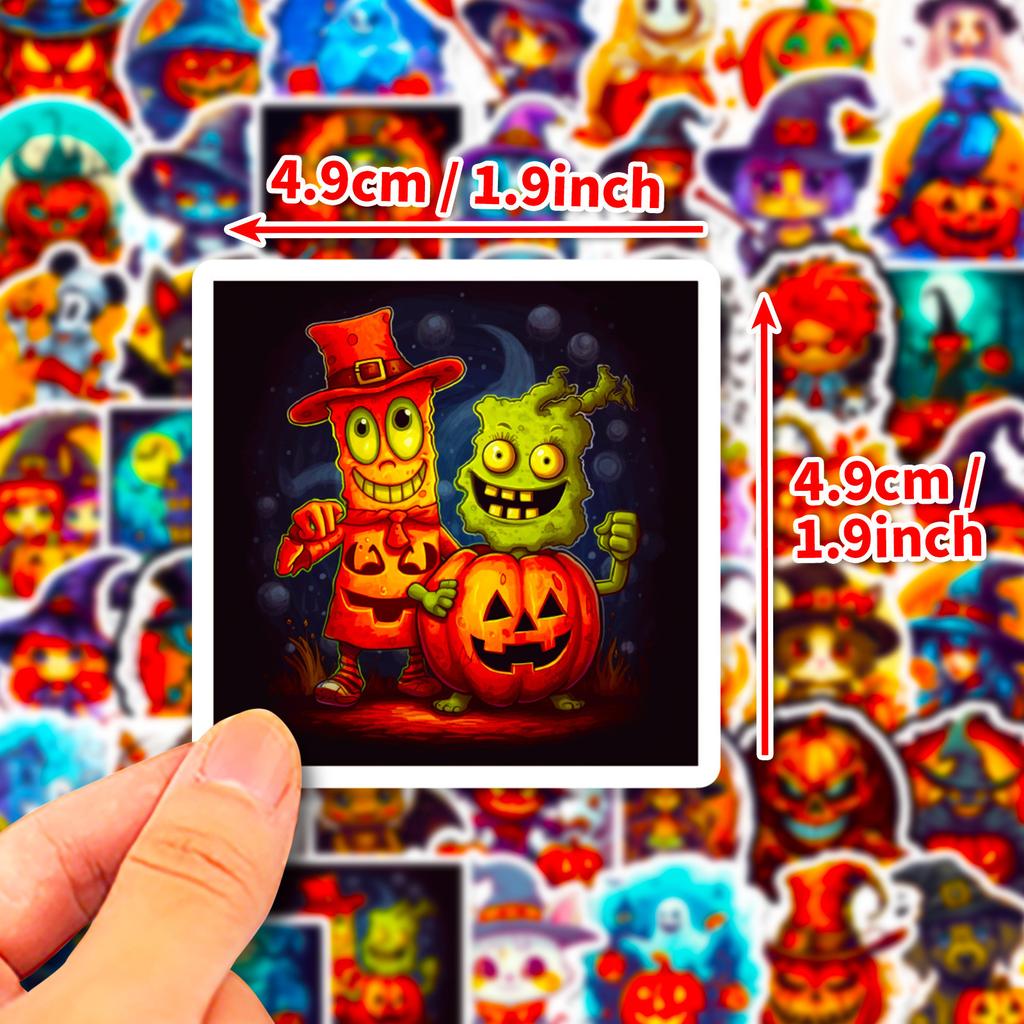 50 Halloween Halloween Pumpkin Witch Sticker Sticker Shein Horror Halloween