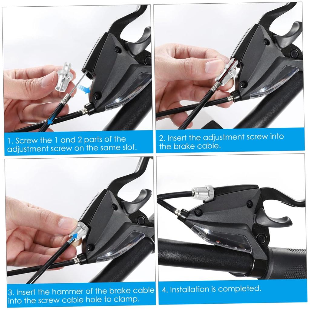 Brake Lever Adjuster Screw 4 Pack for Bike Cycle Brake Handle M7 Alloy Screws