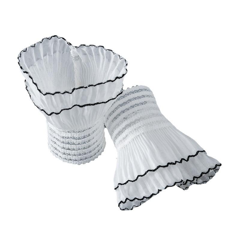 Korean Style Half Shirt Detachable Fake Cuffs Lace Mesh Fake Flared Sleeves False Cuffs Sweater Blouse Wrist Warmers