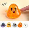 Halloween Ghost Toy Spooky Squeeze Toy Glitter Stress Relief Venting Tongue-out Sensory Fidget for Home Office School Relievers