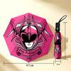 Pink Power Ranger 8 Ribs 3Fold Black Glue Uv Protection Umbrella Sun Protection Rainproof Compact Folding Umbrella For Travel Daily Use C924200