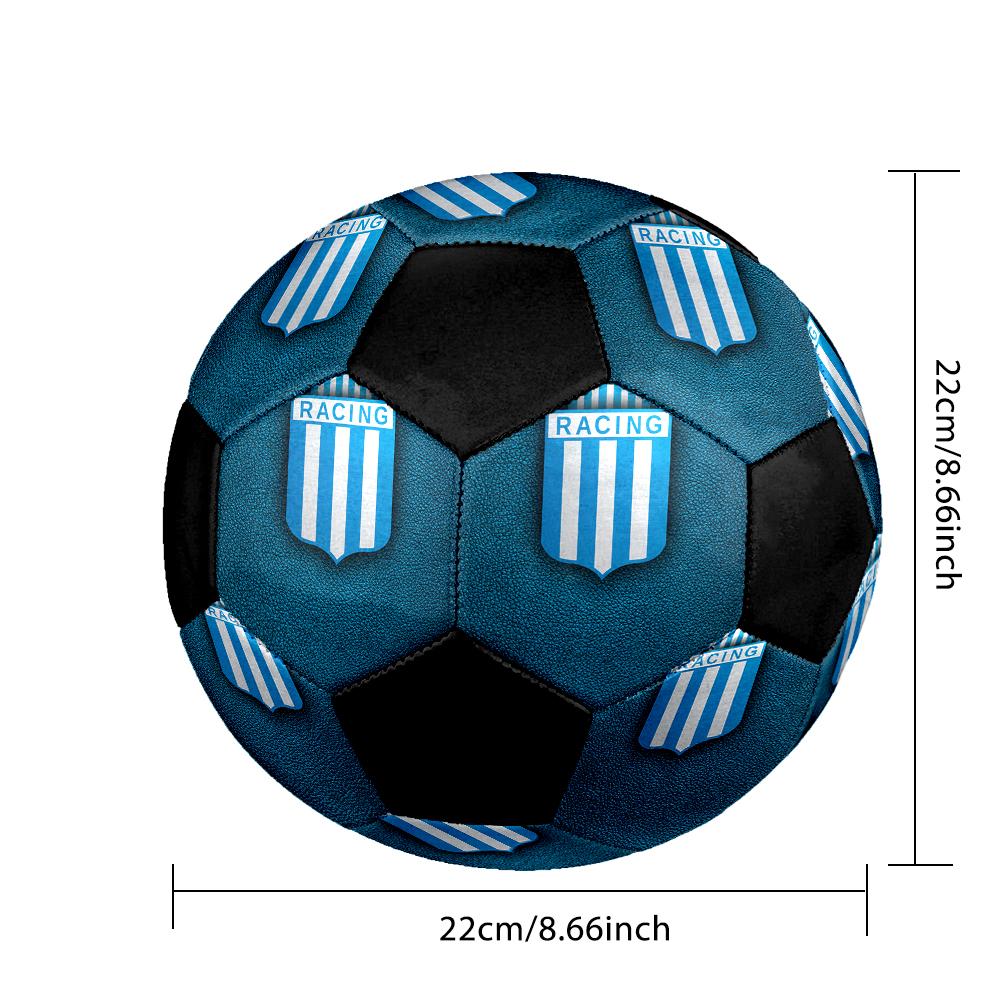 SIZE 5 Racing Club de Avellaneda Soccer Ball Colorful All Ages Machine Stitched PVC Competition Ready Durable High-Bounce