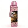 1PC Grumpy Bear Funny Sarcastic Quote 750ml Color Plastic Sports Water Bottle Leakproof Flip Straw Lid Suitable for Sports Office Home Use