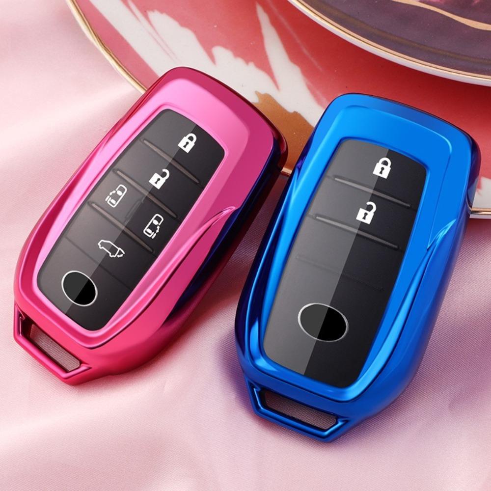 Car Key Case Cover for Toyota Alphard RAV4 Land Cruiser Prado LM300H Leather Key Shell Protector