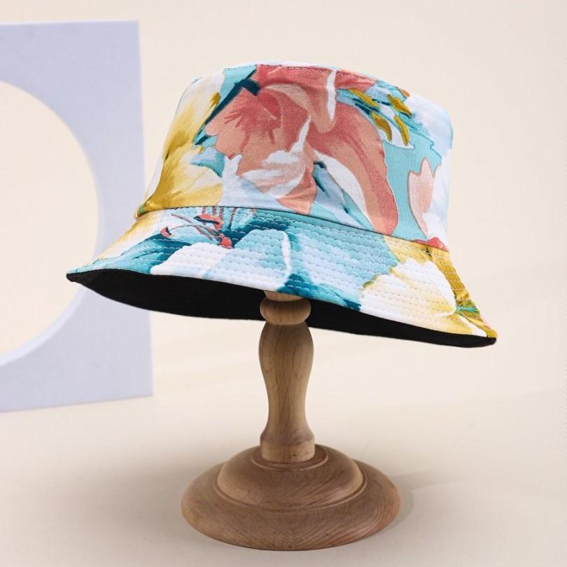 

Flower Pattern Bucket Hat Men S Double-Sided Basin Hat Women S Trend Versatile Outdoor Sun Hat M55-58cm