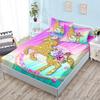 Three-Piece Mattress, Mattress Cover, Unicorn Pink Pillowcase, Mattress Protective Cover.