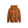 Nike Sports Casual Logo Sherpa Pullover Sweatshirt Women sweatshirt Brown DC5141-281
