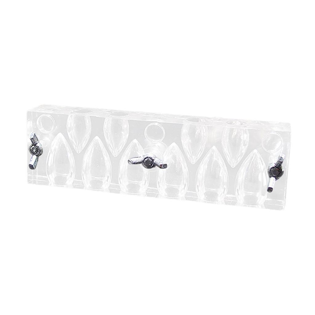 Acrylic Incense Cone Making Mold Set with 10 Holes Backflow Incense Tower Mould for Tea Room Home SPA