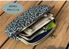 Clasp Wallet with Coin Cherry Blossom Made In Kyoto B-andyu 4.0" Parent-Child Purse, Chirimen, Design, Japan, (Arabesque Green)
