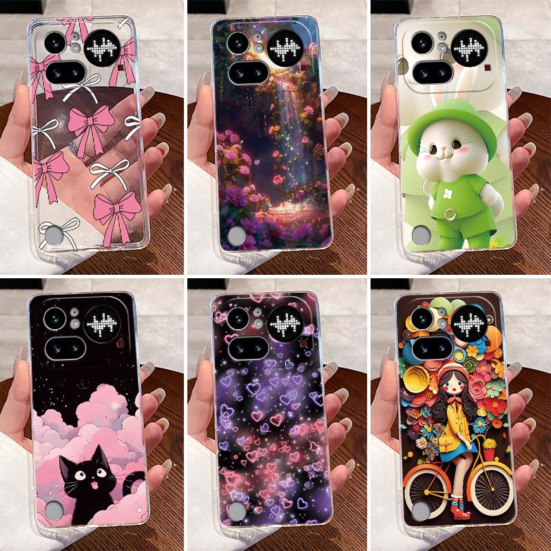 Für Nothing Phone 4a Pro Hülle Klar Luxus Niedlich Liebes Hase Lustig TPU Weiches Silikon Rückseite Für Nothing Phone4A Pro Gehäuse
