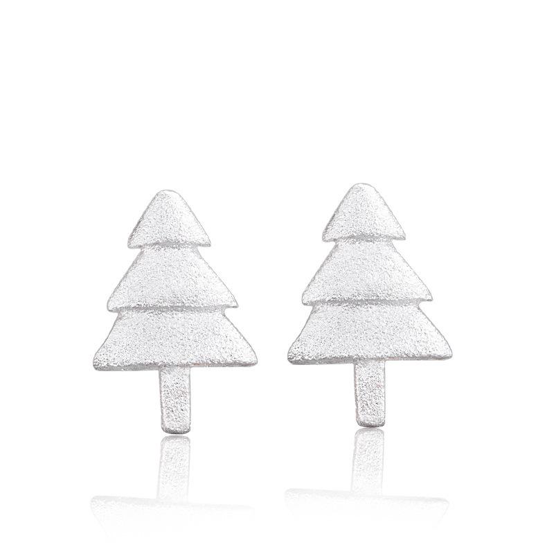 Minimalist Christmas Antler Stud Earrings For Women Small Delicate Fresh Temperament Versatile Cold Jewelry