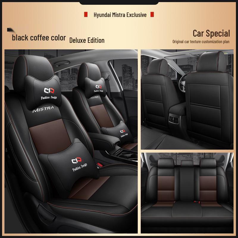 

Универсальные кожаные чехлы на сиденья автомобиля Hyundai Mistra, 5 мест, полная посадка, всесезонные и износостойкие Note: Model Year