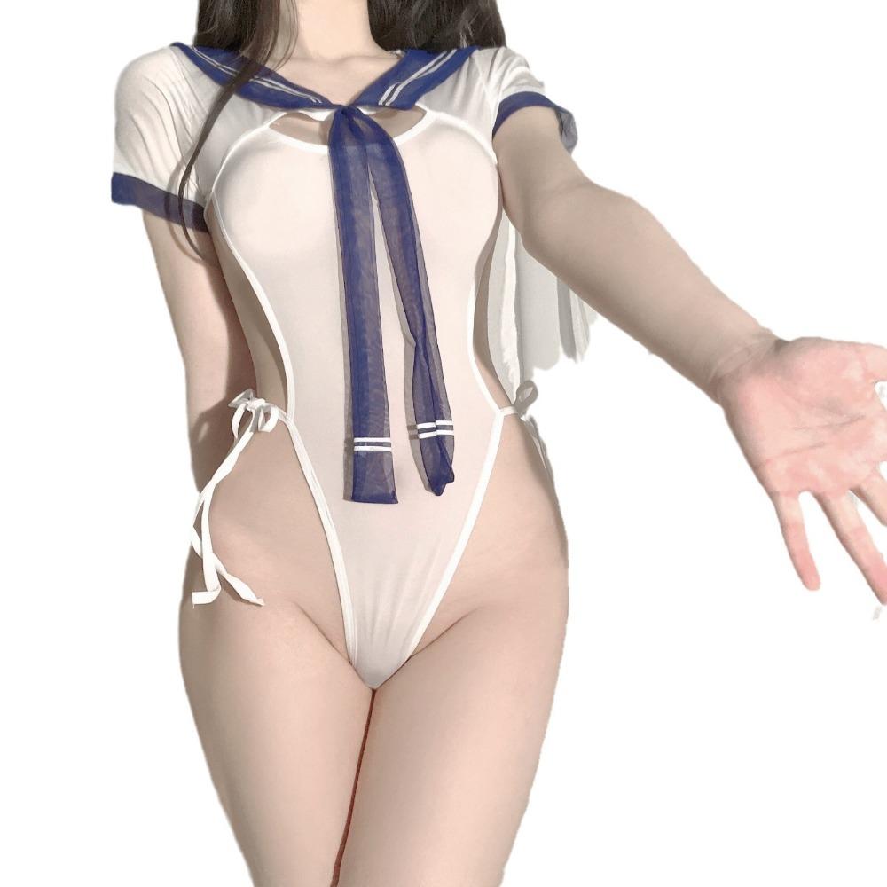 Domila Sexy Lingerie Sexy Sailor Suit Passion Hidden Buckle Free Temptation Sexy Dead Library Water Uniform Suit