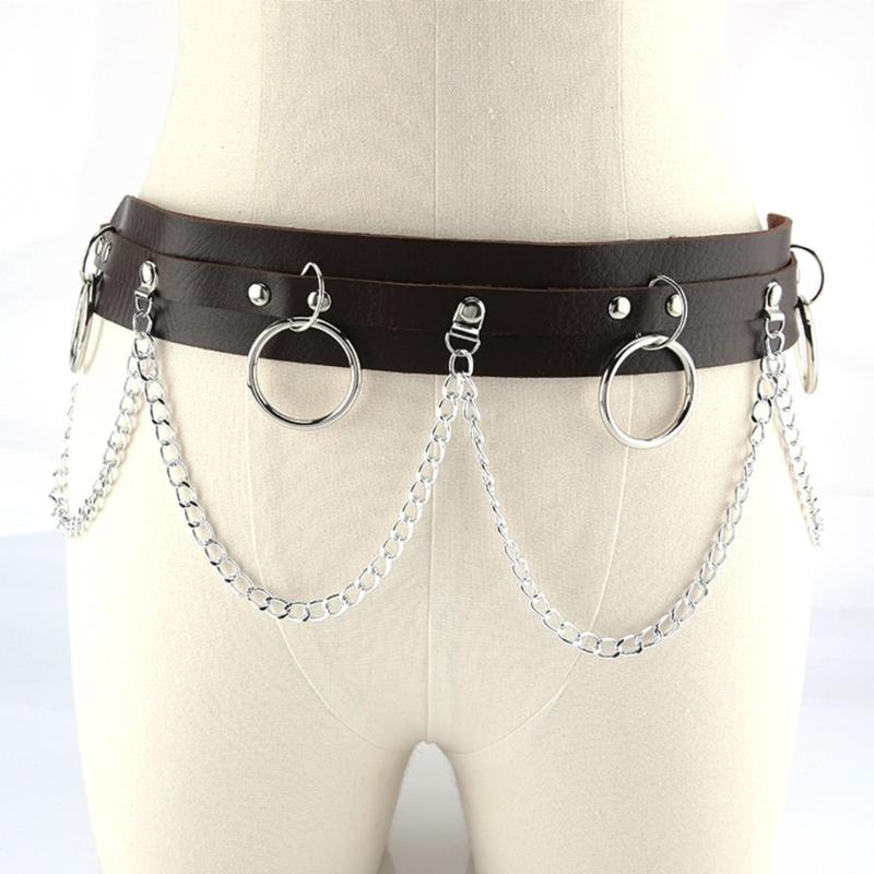Hip Hop Trend Waist Belt Chain Punk Wide Chain Costume Belt for Wrap Dress Suit Skirt Jeans Jewelry