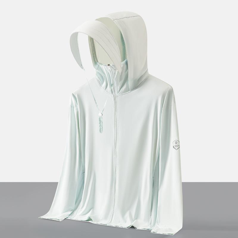 Wenhouu ice silk sunscreen clothing upf100 + women's original yarn sunscreen jacket men's fishing sunscreen clothing summer