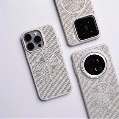 Luxury Cooling Mesh Breathable For Magsafe Magnetic Case For iPhone 16 15 14 13 12 11 Pro Max Plus Wireless Charging Hard Cover