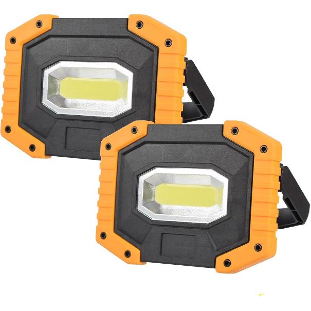 OTYTY LED Work Light 2-Pack, 30W 1500LM Portable Rechargeable Flood Lights with Magnetic Base, 4200mAh Battery for Outdoor, Camping, Hiking,