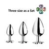 Small medium large set huge four leaf cover Metal Anal plug jewelry butt beads dildo insert BDSM vaginal Sex toy for men women