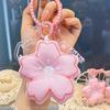 Pink Cherry Plush Blossom Keyring Bag Decoration Creative Flower Decoration