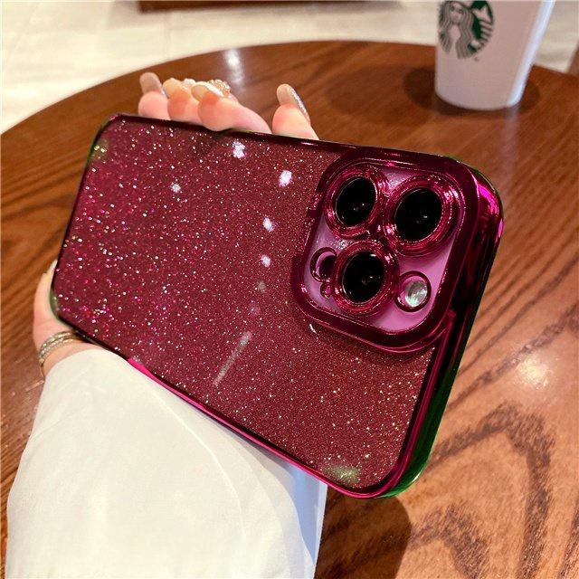 

Роскошный силиконовый чехол с квадратным покрытием Bling Glitter для iPhone 14 13 12 11 Pro Max Мягкий чехол с блестками