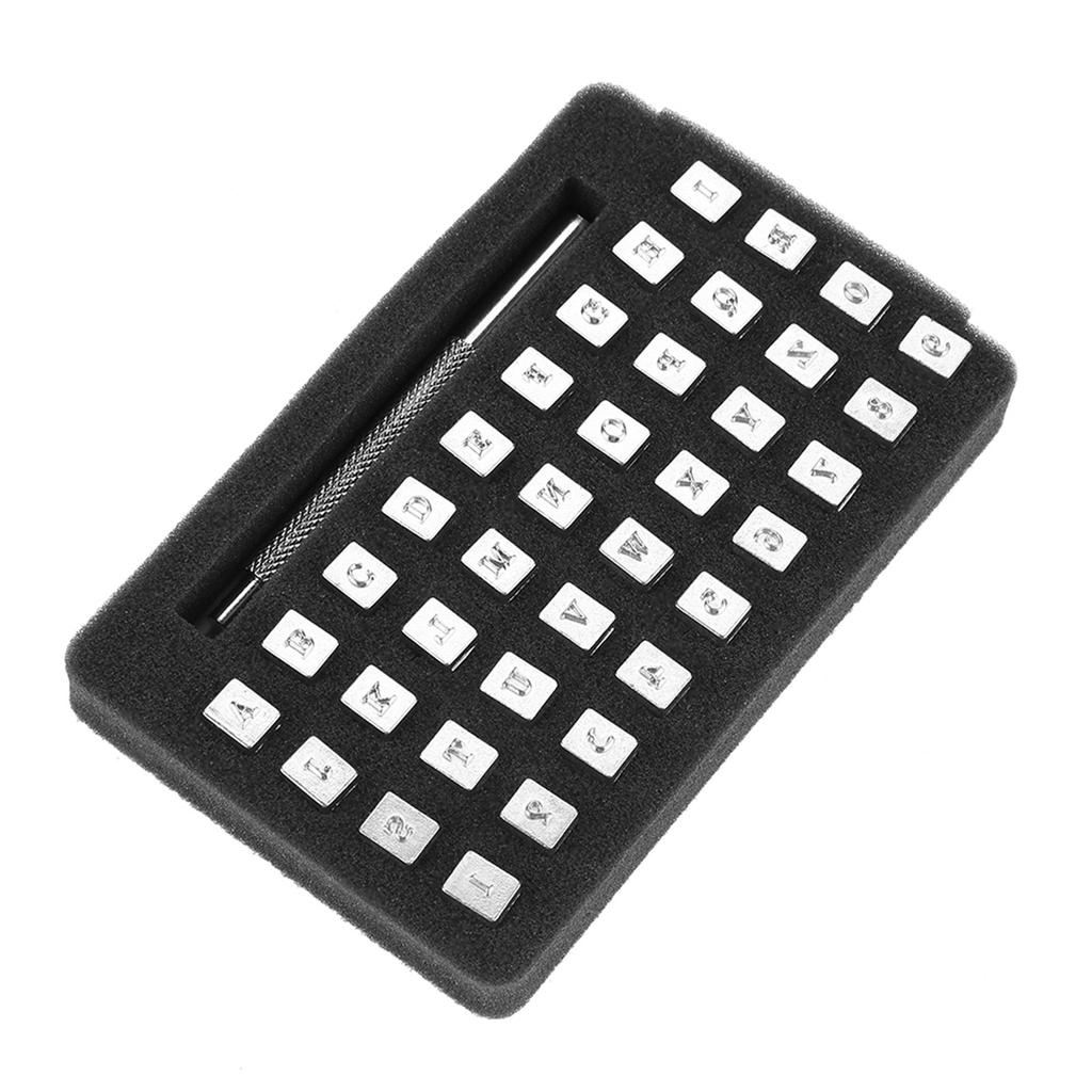 36Pcs Steel Letter Number Leather Stamper Punching Tool for DIY Leather Craft Printing
