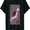 Retro Flag Japan Depicted As Sakura Cherry Blossom T-Shirt