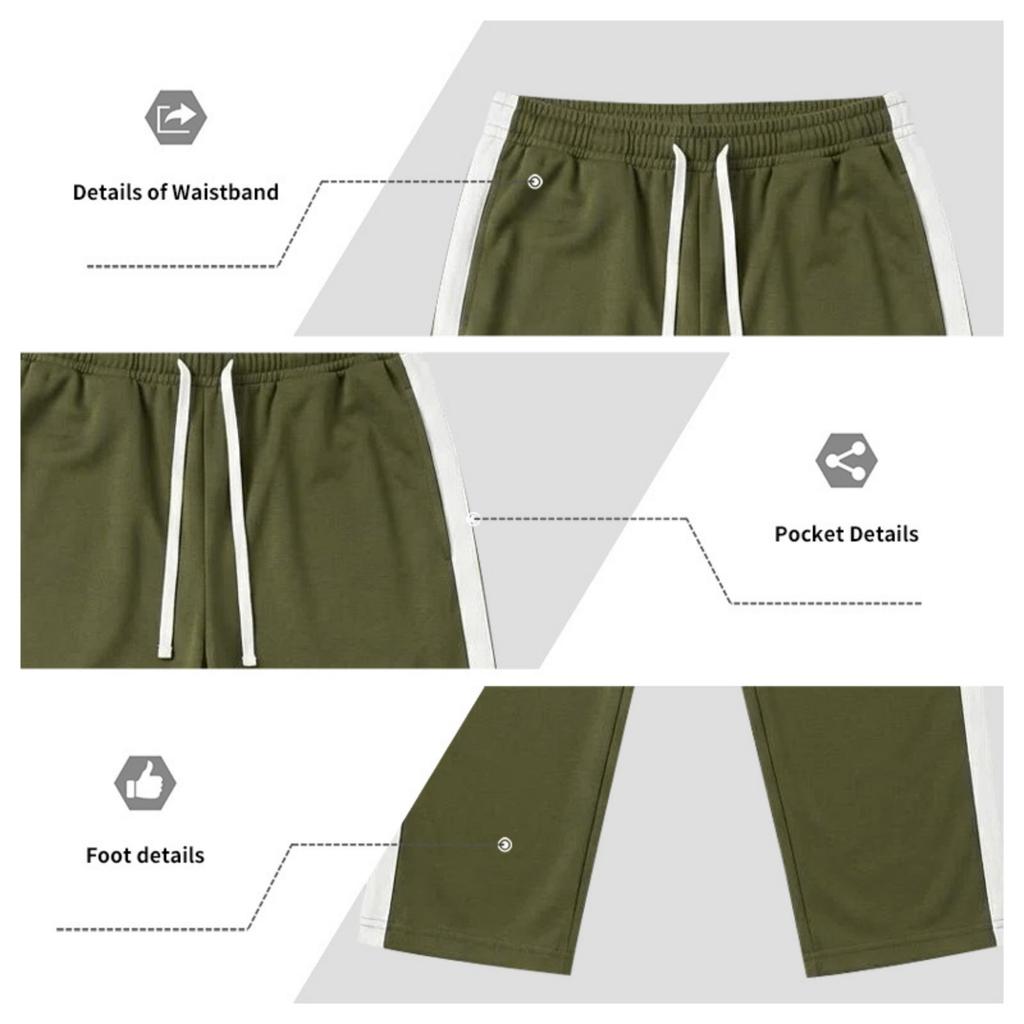 Men's Loose Fit Straight Leg Joggers with Color for Athletic and Casual Wear