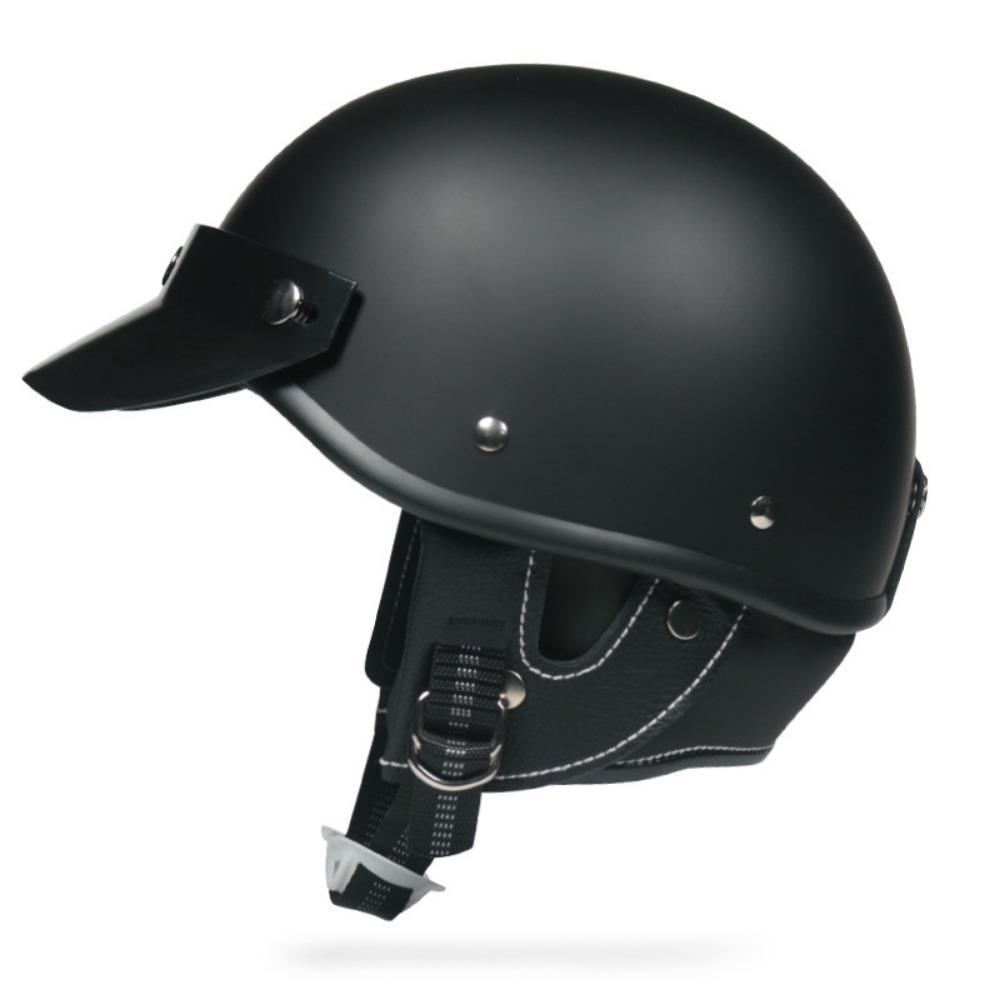 

Electric bicycle helmet men and women retro half helmet summer Japanese couple Internet celebrity captain thorns breathable XL матовый черный