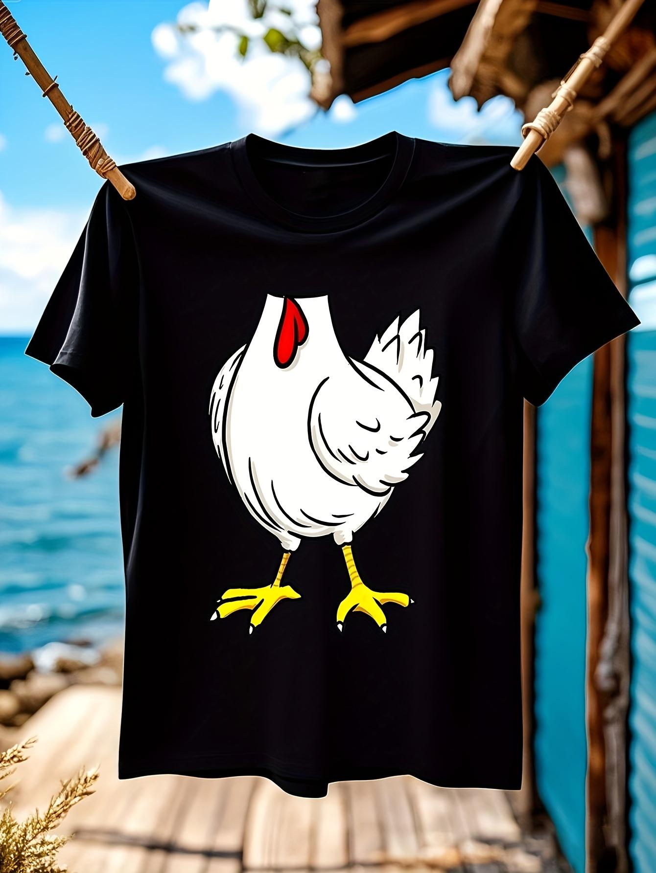 Funny Tshirt Funny Farm Animal Graphic Tshirt - Black Chi... XL