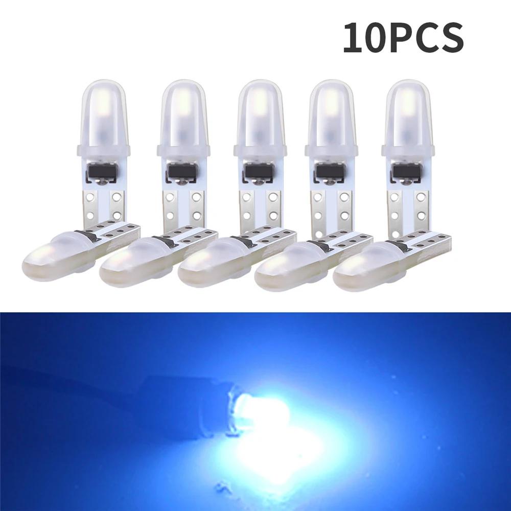 10 Pieces DC12V T5 3014 Auto Car Dashboard Lights 2 Smd Reading Instrument Panel Lamp LED Indicator Wedge Light Bulb Universal