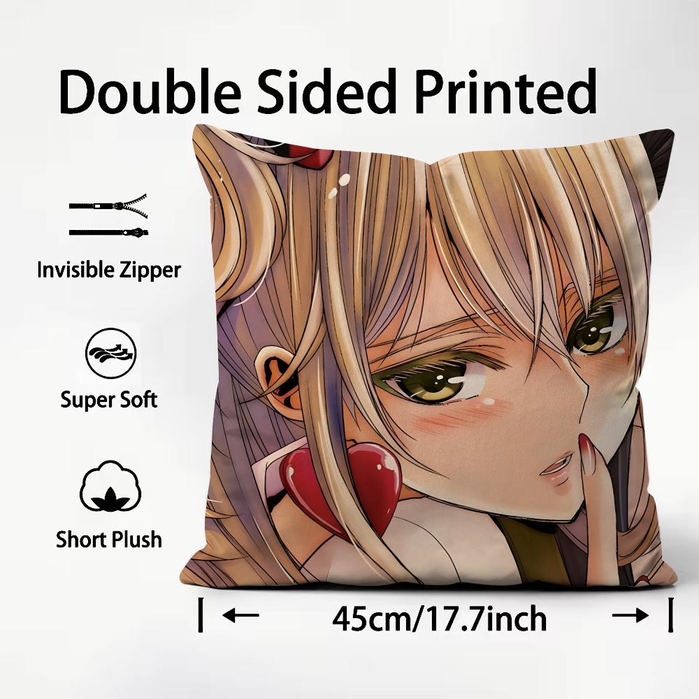 Anime Hot C-Citrus Cushion Cover Pattern Printed Pillowcase for Living Room Sofa Cushion Cover & Bedroom Decor