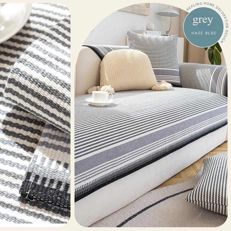 Japanese Style Cotton and Linen Sofa Cushion Universal Anti Slip Cushion for All Seasons Household Goods