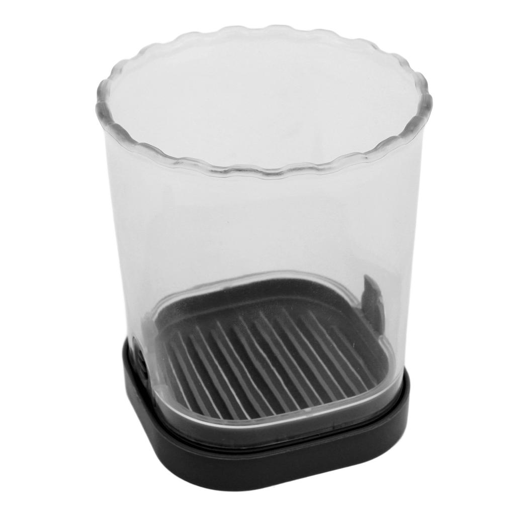 Slicing Cup Stainless Steel Multifunctional Labor Saving Safe with Push Plate Cutter Cup for Fruit Vegetable Black