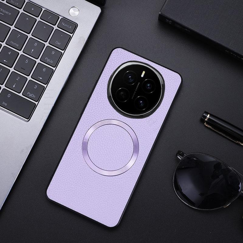 

Чехол для Huawei Magic 7 Lite 6 Pro, кожаный чехол для телефона с беспроводной зарядкой, противоударный чехол для Honor X60 200 Pro X9C, мягкий бампер, защита телефона, задняя крышка For Honor X8C фиолетовый