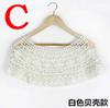 1 Pcs Out Hijab Scarf Elegant Ladies Shawl Fashion Tassel Lace Scarf Women Fashion Hollow Hook Flower Short Small Vest Cover