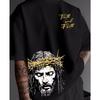 Camiseta masculina com padrão 3D camiseta de manga curta camiseta com estampa 3D gola redonda retro retro casual rua