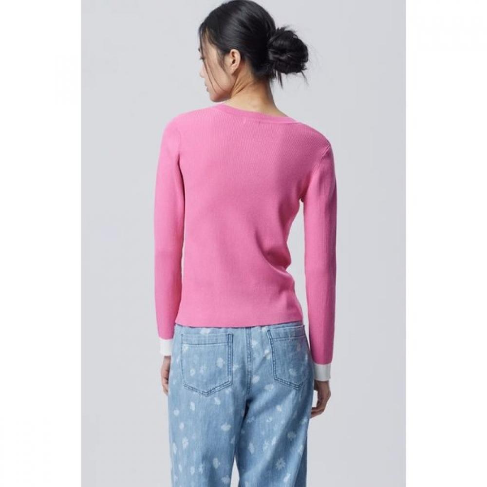 Benetton Color Block Rib Knit Bakpe2611