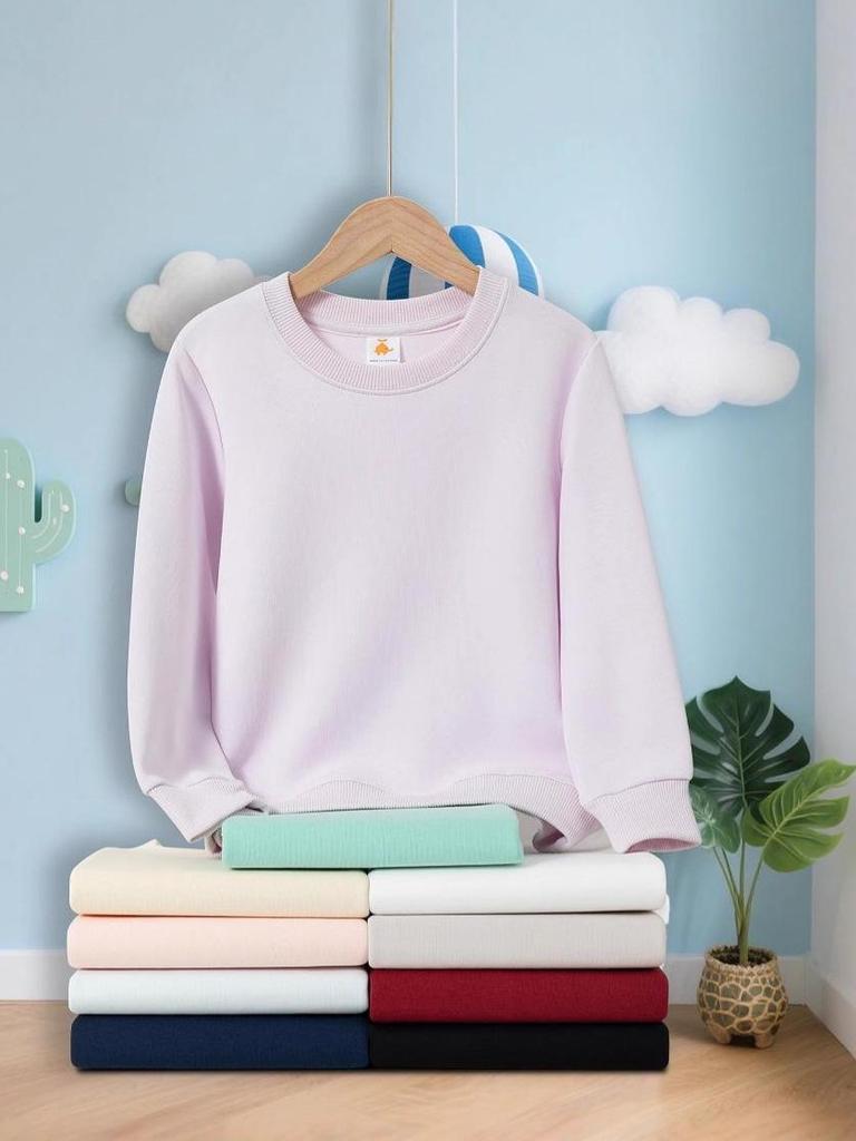 Euro-Asian Cotton Parent-Child Sweatshirt: Embroidered Logo Uniform for School/Kindergarten