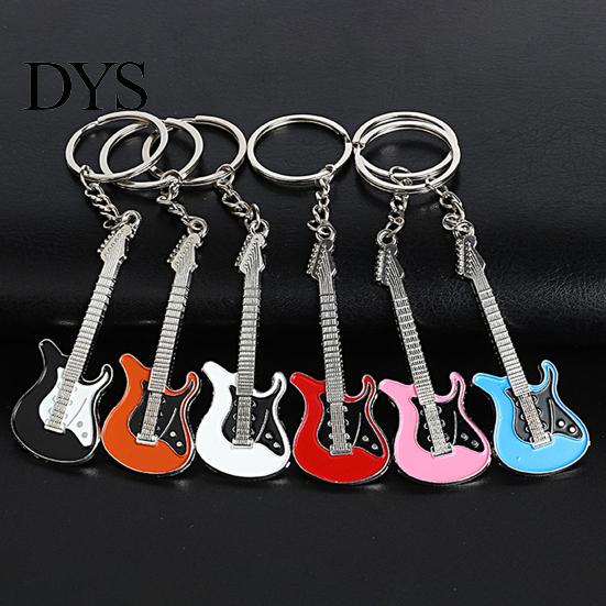 Key Holder Guitar Keychain Portable Multipurpose Multi-colors Gifts Heavy Duty Backpack Ornament Chain Metal Climbing Bag Bass Ring Pendant