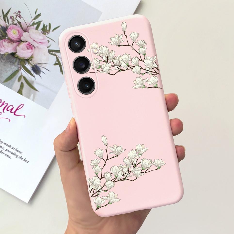 For Funda Samsung Galaxy A35 5G Case Women Fashion Girly Flower Butterfly Bumper For Samsung A35 SM-A356B Coque Silicone Soft
