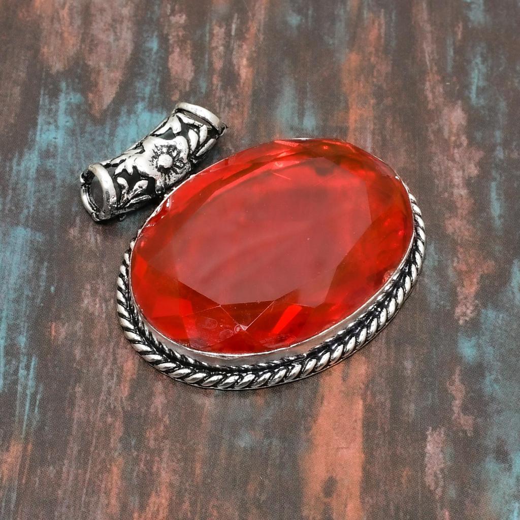 Navya Craft Granatring 925 Silber - Handgefertigter Verlobungsring Mit Natürlichem Granat, Boho-Schmuck