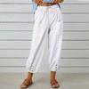 TIFICY Women's Fashion Casual Solid Color Print High Waist Trousers Pants & Capris