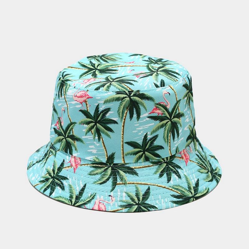 fashion plant printing pattern fisherman hat spring and summer outdoor sun protection fisherman cap unises fishing caps