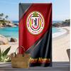 Union Berlin FC Personalized Printed Beach Towel Soccer Logo Support Custom Name Text Absorbent Towel For Sport Travel Special Gift