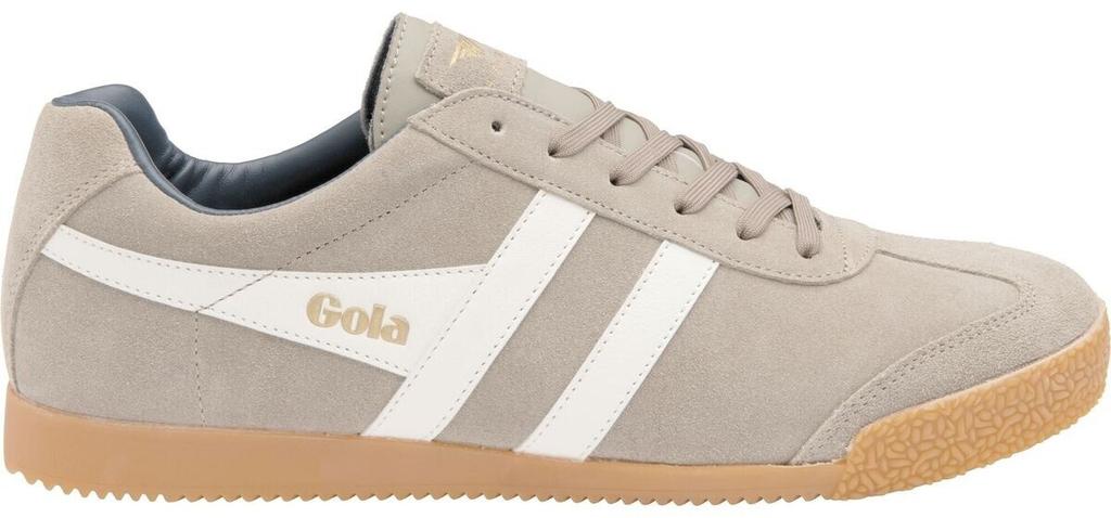 Gola Harrier Suede Sneakers (CMA192) Brown Rhinoceros/white/maroon/yellow/navy Blue