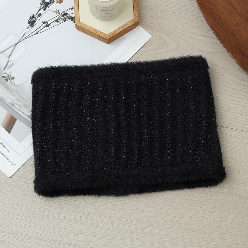 

Autumn and Winter Casual Bright Diamond Rabbit Hair Mother Hat Versatile Plus Velvet Thickened Cold Proof Duck Tongue Cap Can Scarf Warm Set New average size