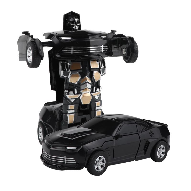Popular Children's Deformed Toy Robot and Car Set for Educational Play at Street Markets and Night Stalls.